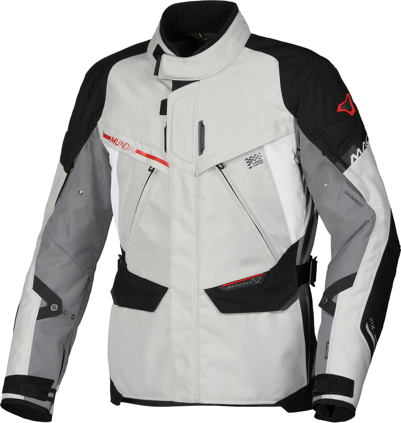 Macna Blouson Mundial gris/noir/rouge