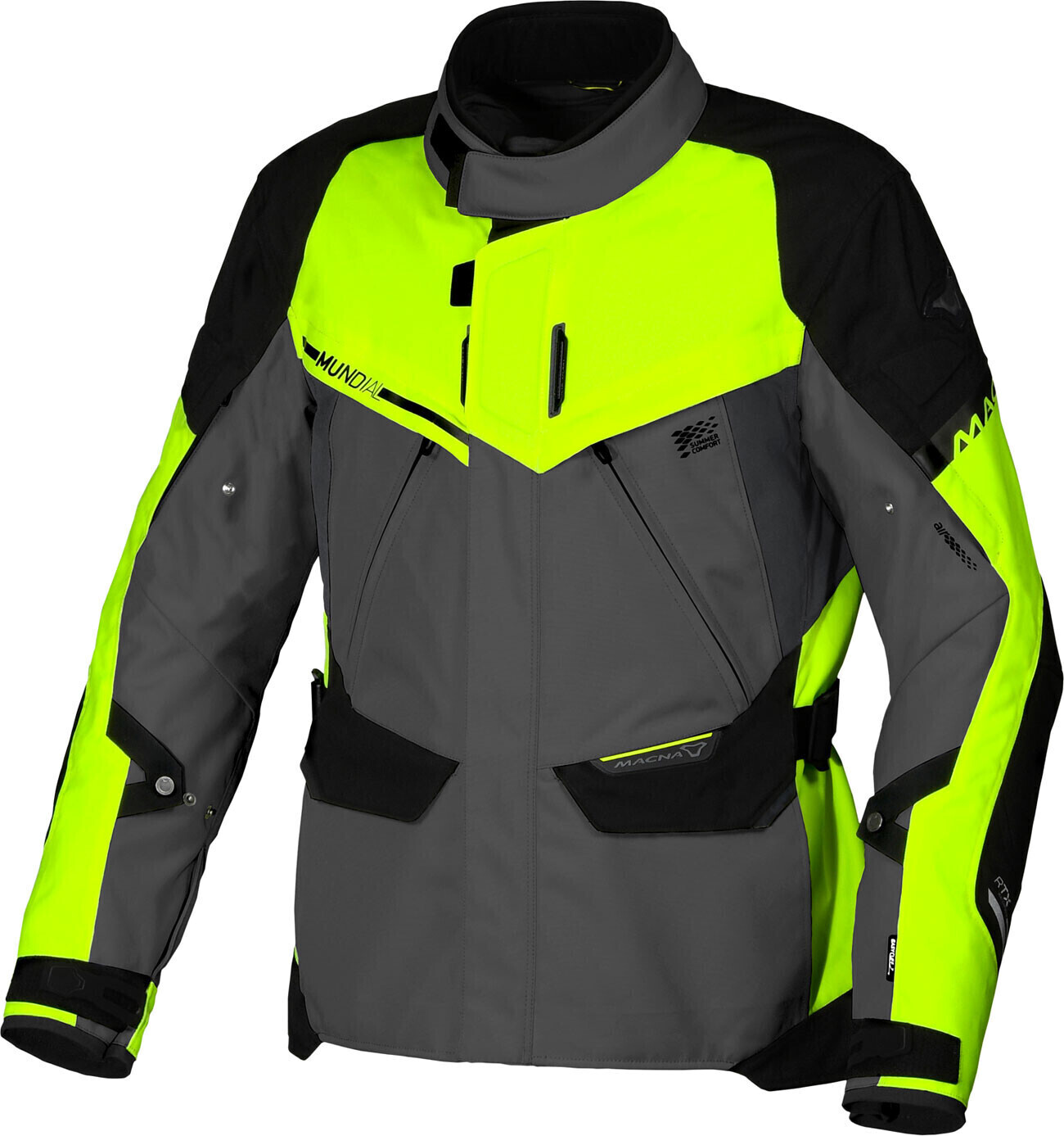 Macna Blouson Mundial anthracite/noir/jaune
