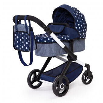 Bayer Design Xeo doll pram with dark blue bag