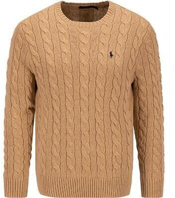 Ralph Lauren Cotton Cable Crew Neck Pullover (710775885-014) brown
