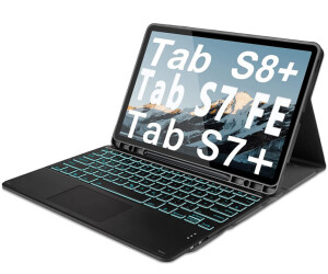 Bueuwe Beleuchtete Bluetooth Tastatur Mit Touchpad – Ultraschmal, 7 Farben, Für Tablet & PC