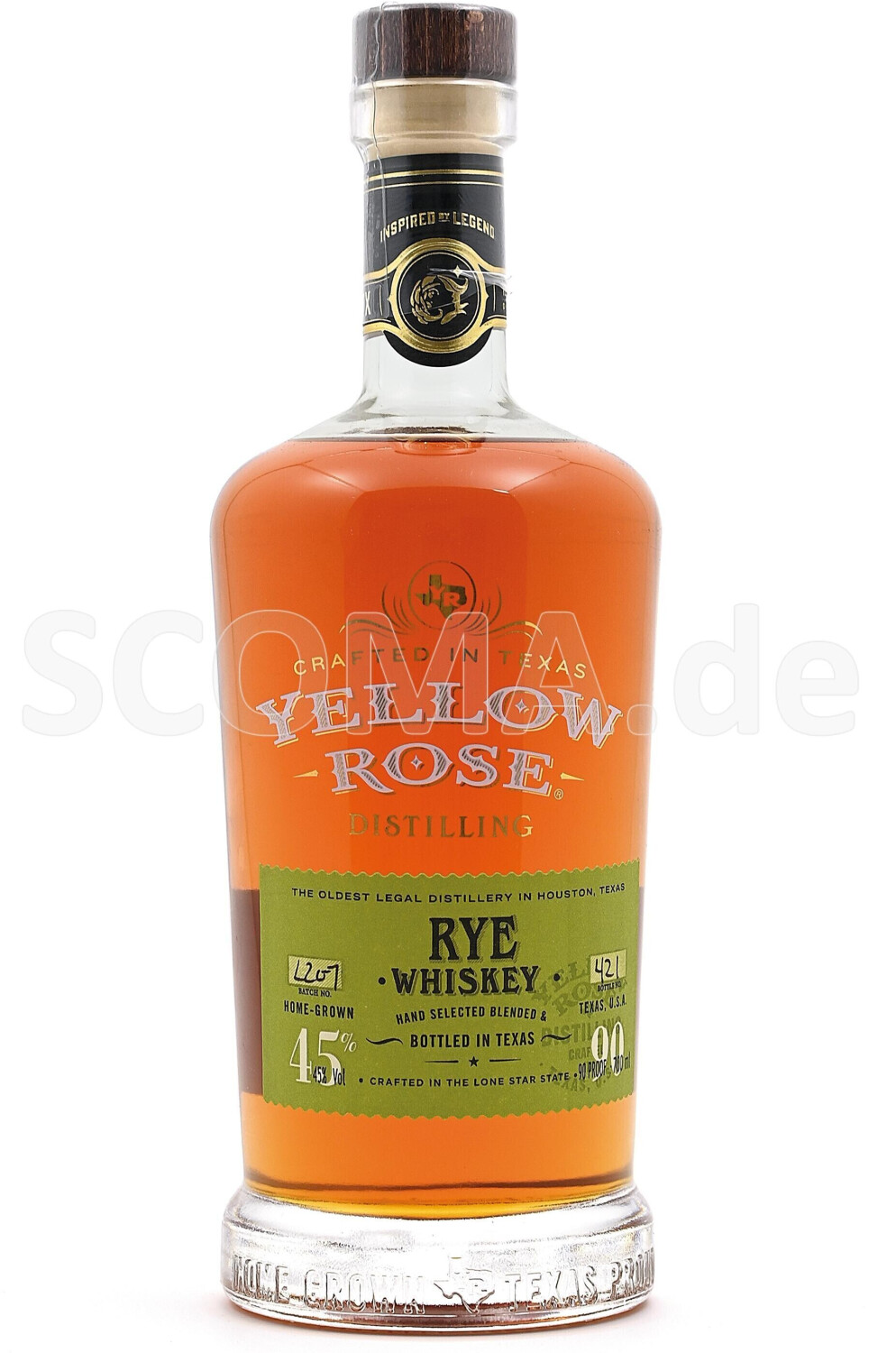 Yellow Rose Rye Whiskey 0,7l 45%