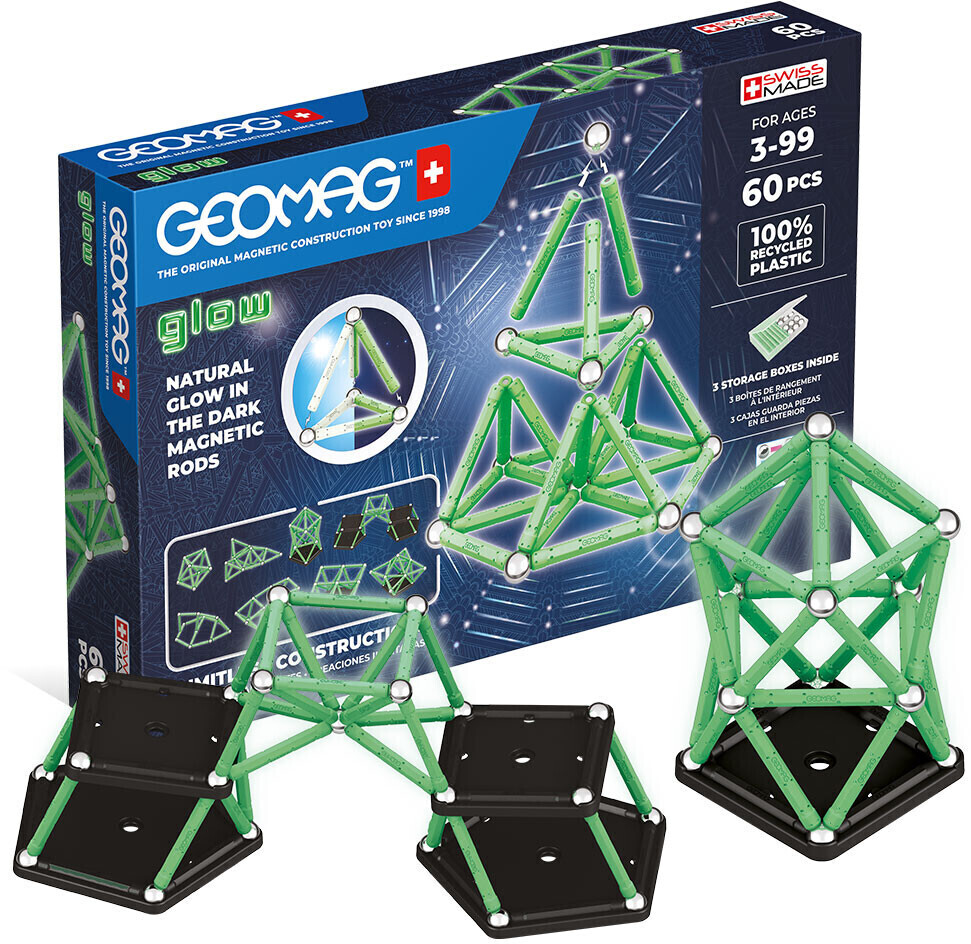 Geomag Classic Glow Recycled 60 pcs au meilleur prix sur