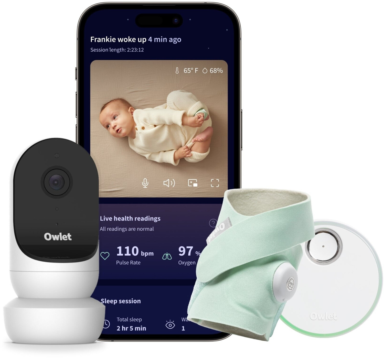 Owlet Dream Bundle: Dream Sock + Cam 2 mint