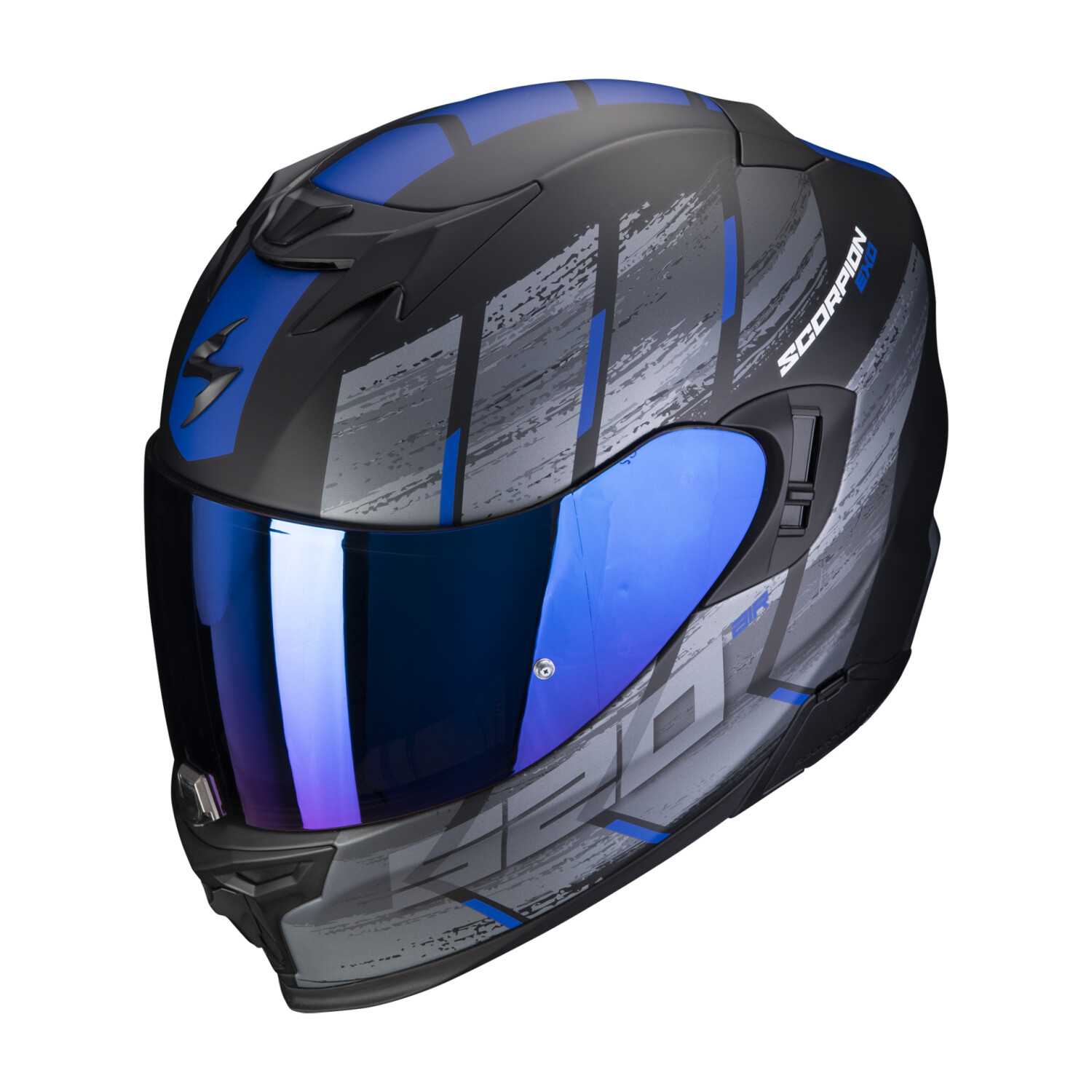 Scorpion Exo-520 Evo Air Maha mat noir/bleu