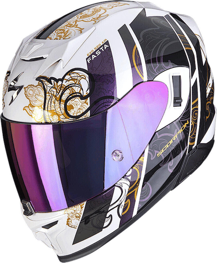 Scorpion Exo-520 Evo Air Fasta mat noir/blanc/or