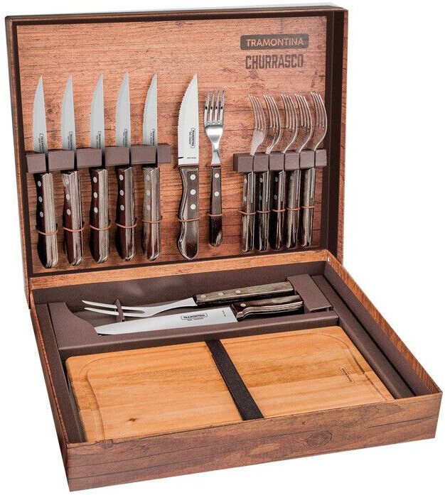 Tramontina Churrasco BBQ Case Jumbo (15 pcs.) brown