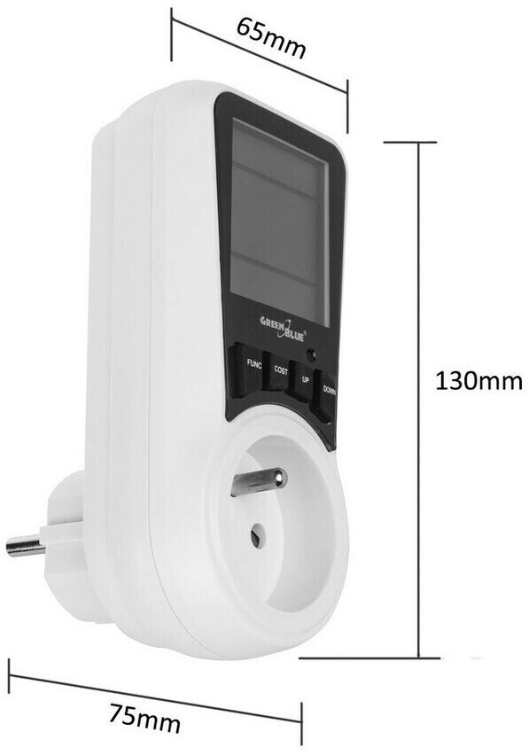 GreenBlue - Wattmètre / Compteur électrique avec prise - Compteur de  consommation