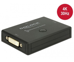 DeLock DVI 2 1 Switch bidirectional 4K 30 Hz au meilleur prix sur idealo