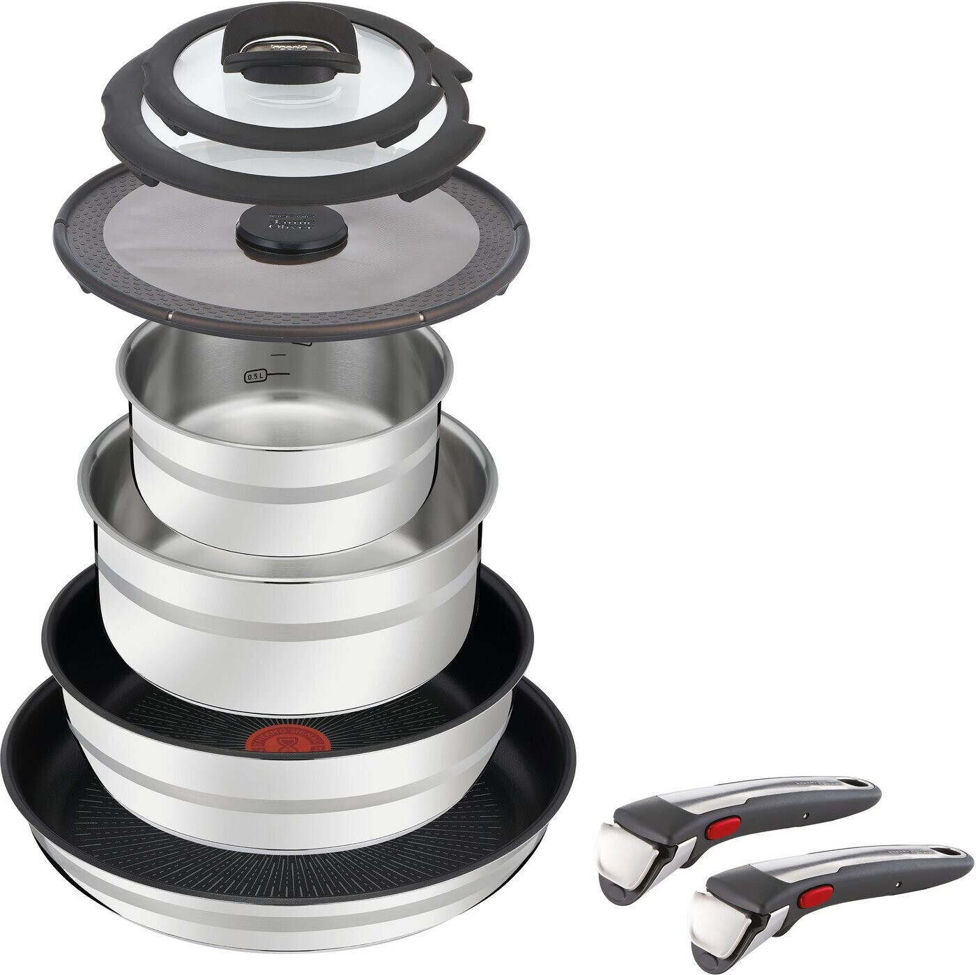 Tefal Jamie Oliver Ingenio G6 Pan and Pot Set (9 pcs.) black