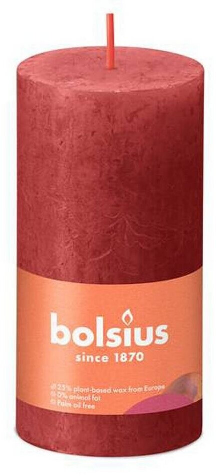 Bougie Non Parfumée BOLSIUS - Lumière Rustique - Violet - 8cm - 4