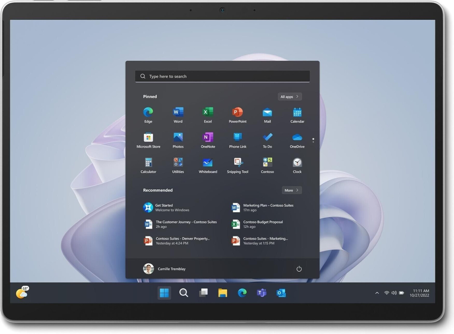 Microsoft Surface Pro 9 i5 8 Go/512 Go platine QHB-00004