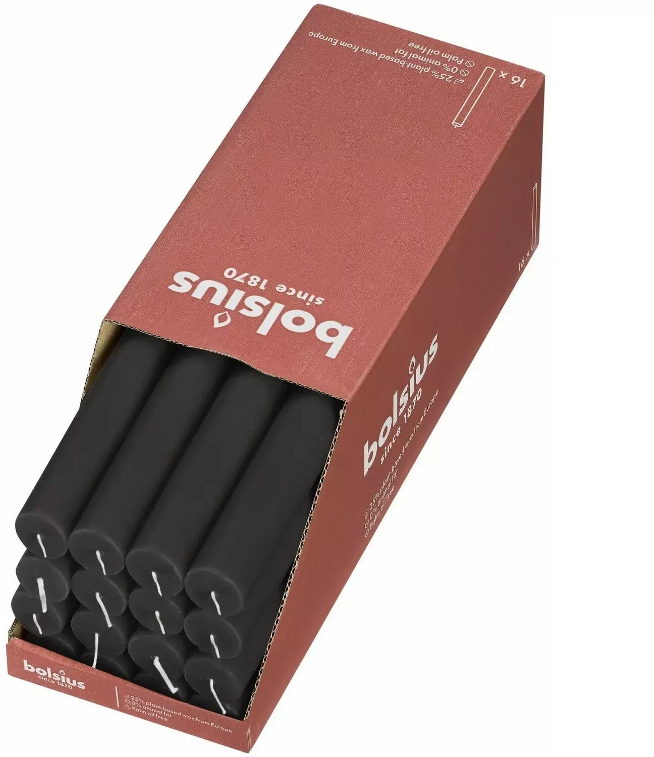 Bolsius Rustic Shine 23/270 (16 pcs.) Storm Grey