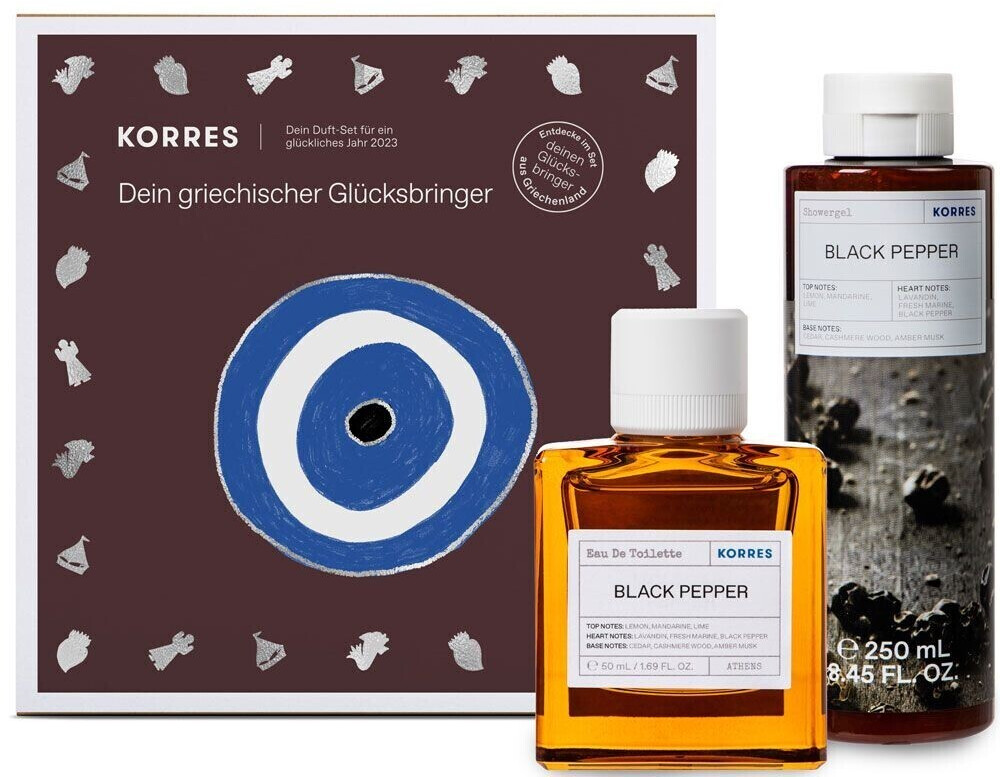 Korres Black Pepper Gift Set (EdT 50ml + SG 250ml) ab 34,32