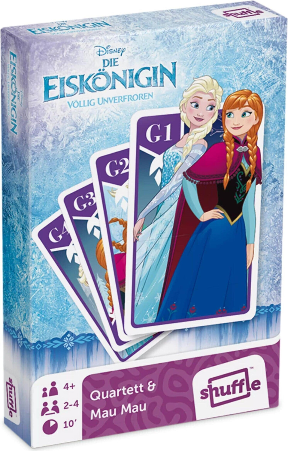 Jeu de cartes Shuffle 4 en 1 Disney Frozen 2 - Dès 4 ans