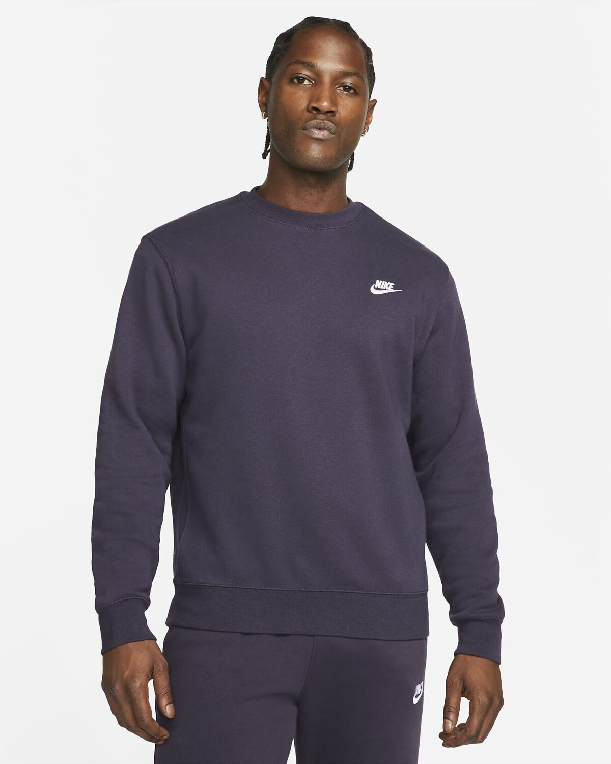 White and blue nike sweatshirt on sale