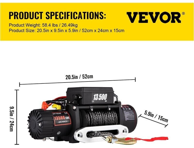 VEVOR 13500LBSHCSQCJP01V0 6120 kg