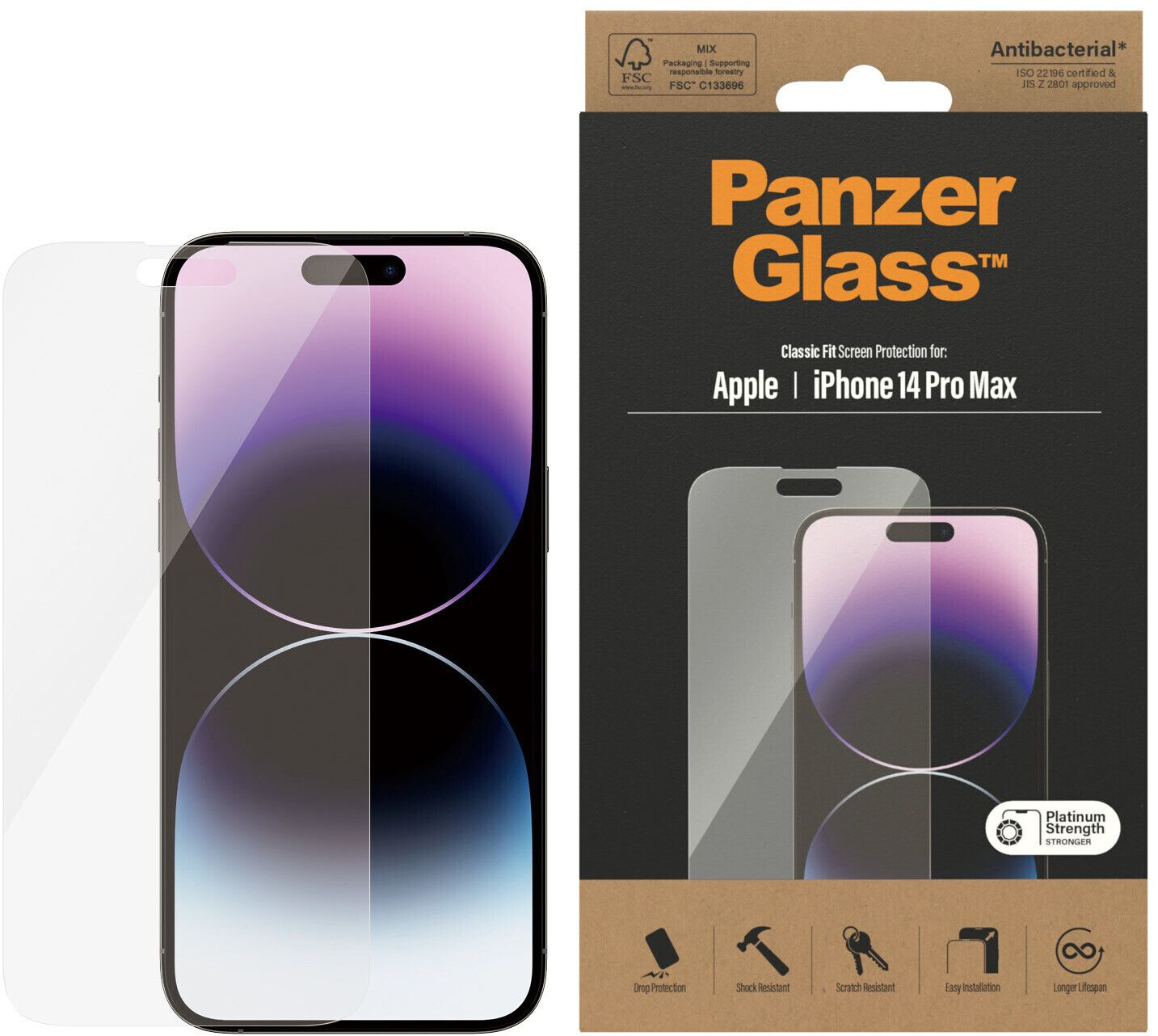 Acheter en ligne PANZERGLASS Verre de protection d'écran (iPhone