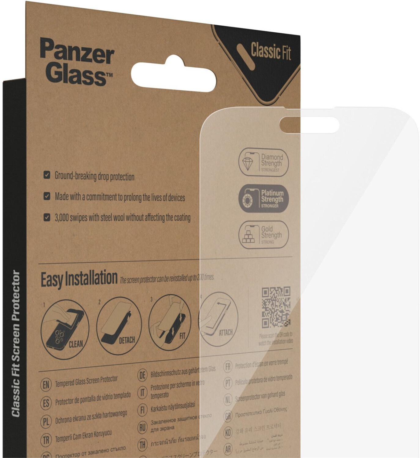 Acheter en ligne PANZERGLASS Verre de protection d'écran (iPhone
