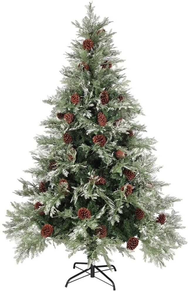vidaXL Sapin de Noël avec LED et pommes de pin 150 cm