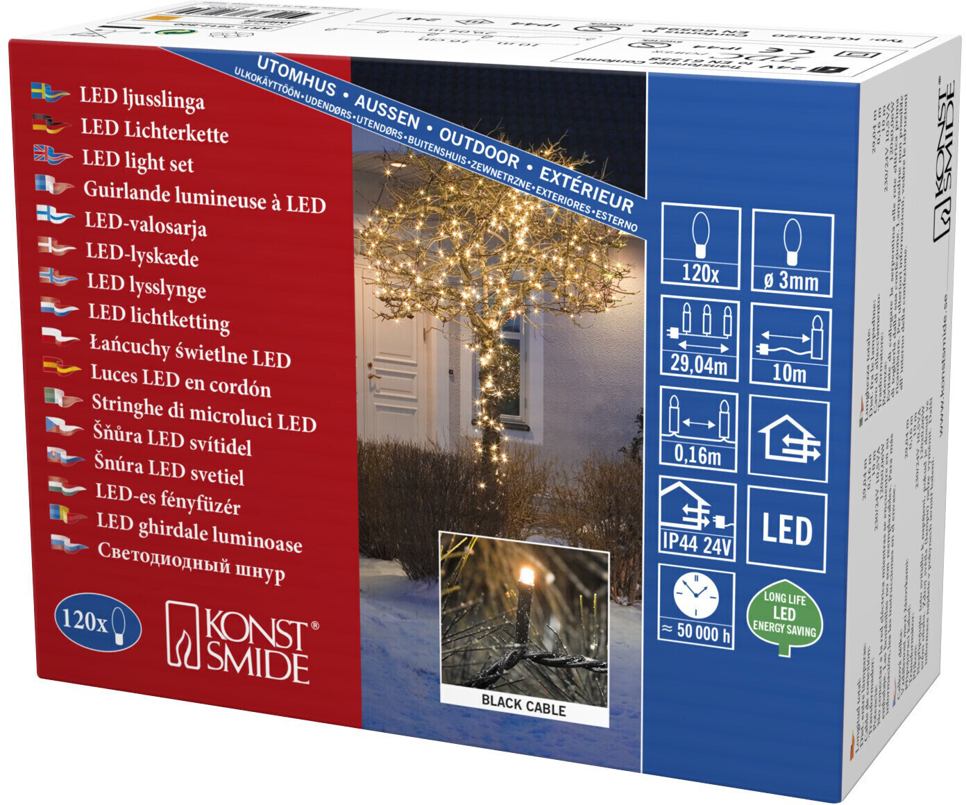 Konstsmide MicroLEDLichterkette 120 LEDs (3612800) ab € 21,99