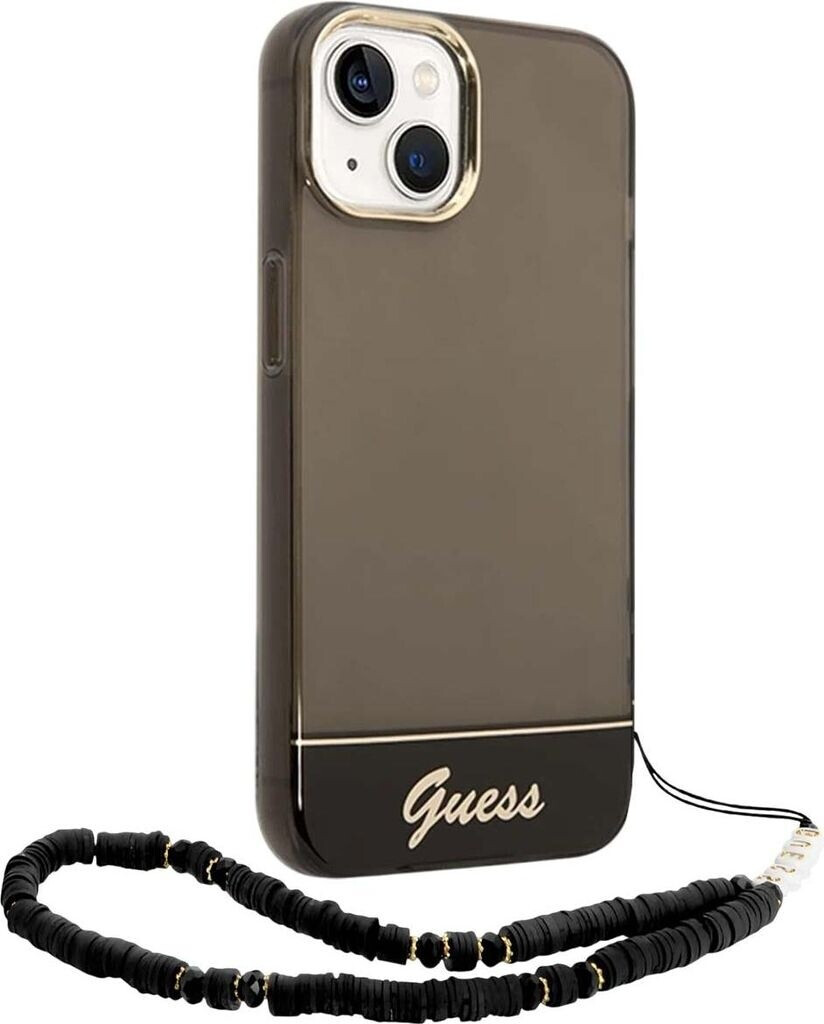 Guess Case HardCase Translucent Pearl Strap für iPhone 14 Black