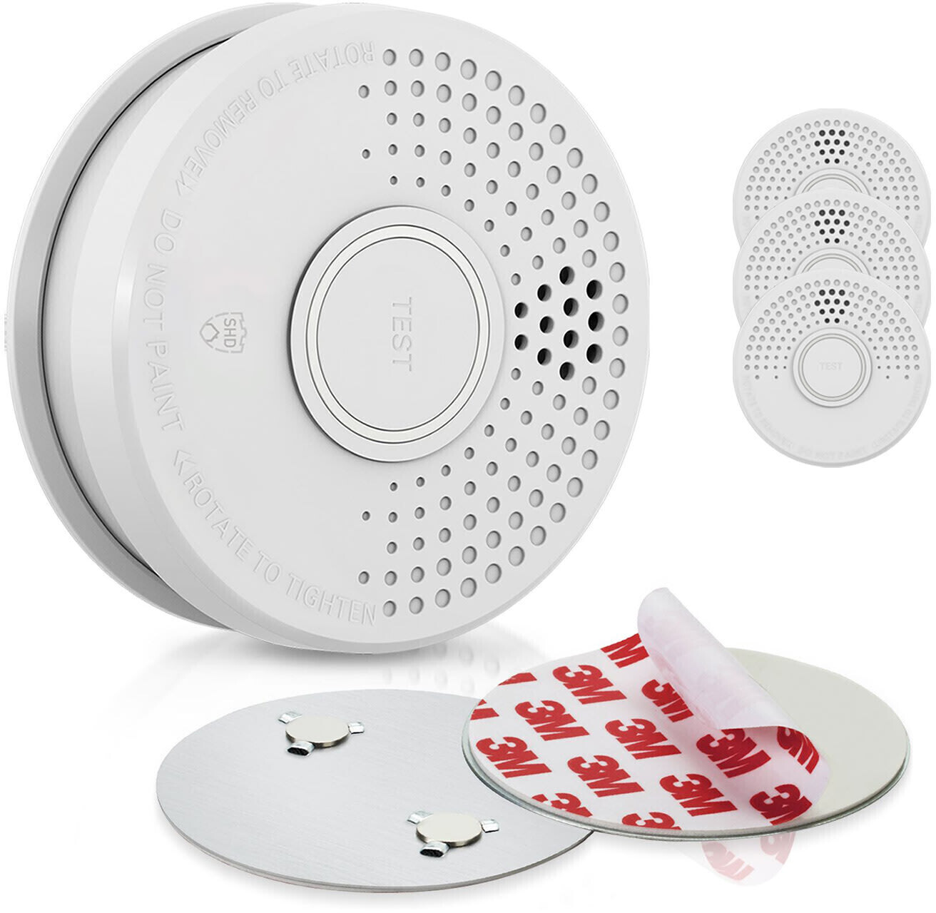 OneConcept Smoke detector with magnetic mount (4 pcs.)