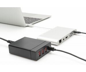 Satechi Cargador GaN USB-C 6 Puertos 200W PD Negro