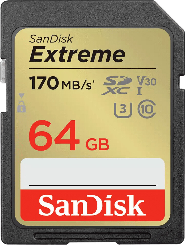 SANDISK - Carte mémoire SDXC SanDisk Extreme PRO 64 Go jusqu'à 200 Mo/s,  UHS-I, Classe 10, U3, V30