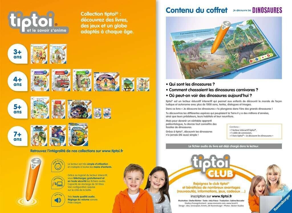 Tiptoi - globe interactif - ravensburger - jeu électronique éducatif sans  écran - des 7 ans en français - La Poste
