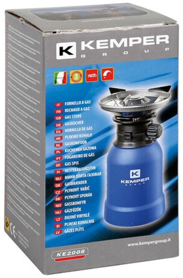 Réchaud à Gaz De Camping Kemper KE2009 - Avec 4 Cartouches Butane 190g Et Gants - Portable, Coupe-vent, Réglable