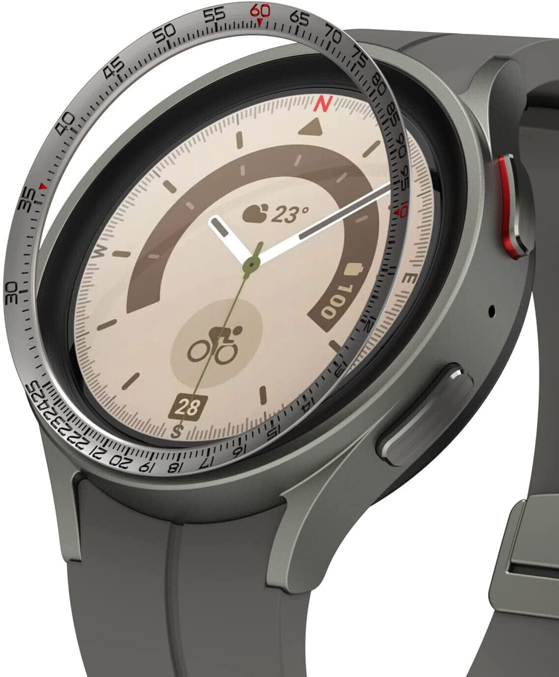 Ringke Inner Bezel Styling (Galaxy Watch5 Pro 45mm) silber