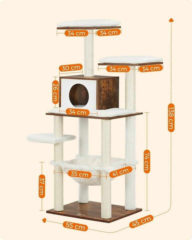 Feandrea Arbre à chat vintage brown