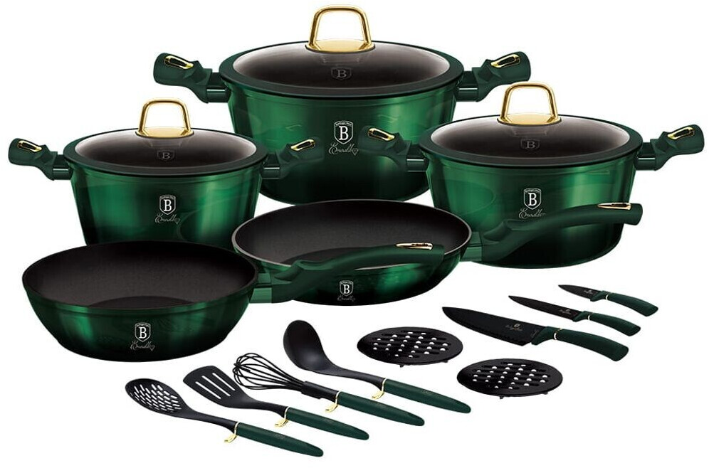 BerlingerHaus Cookware Set (17 pcs.) emerald