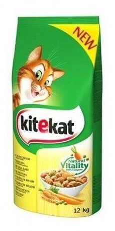 Kitekat Cat adult chicken and vegetables dry food 12kg