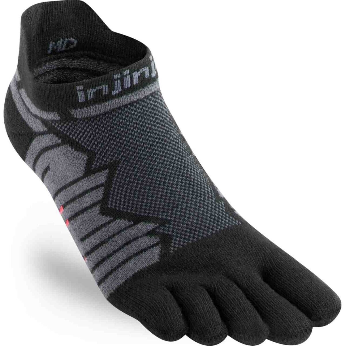 Injinji Run Lightweight No-Show Coolmax W Femme Noir