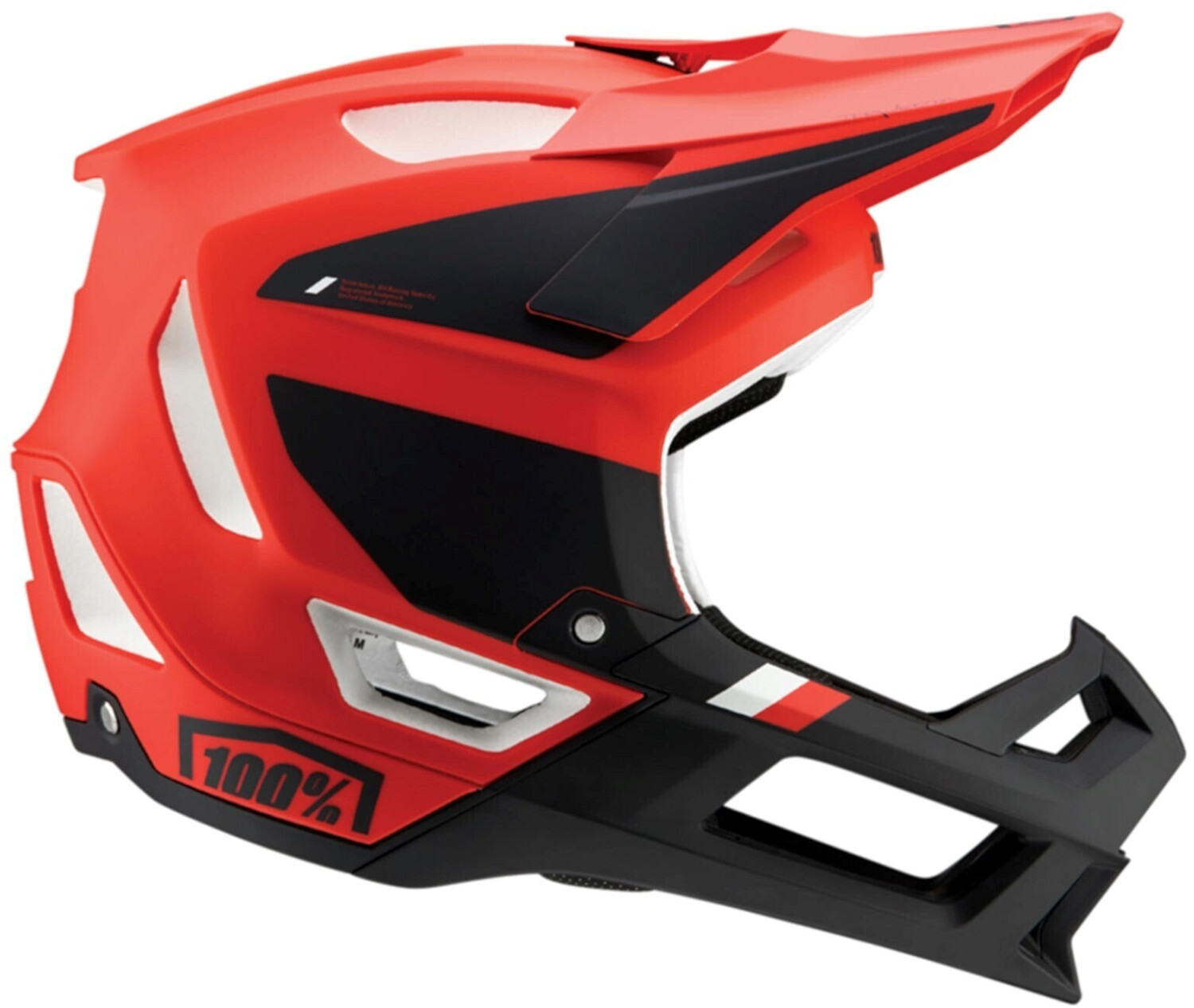 100% Trajecta Helmet cargo fluo red