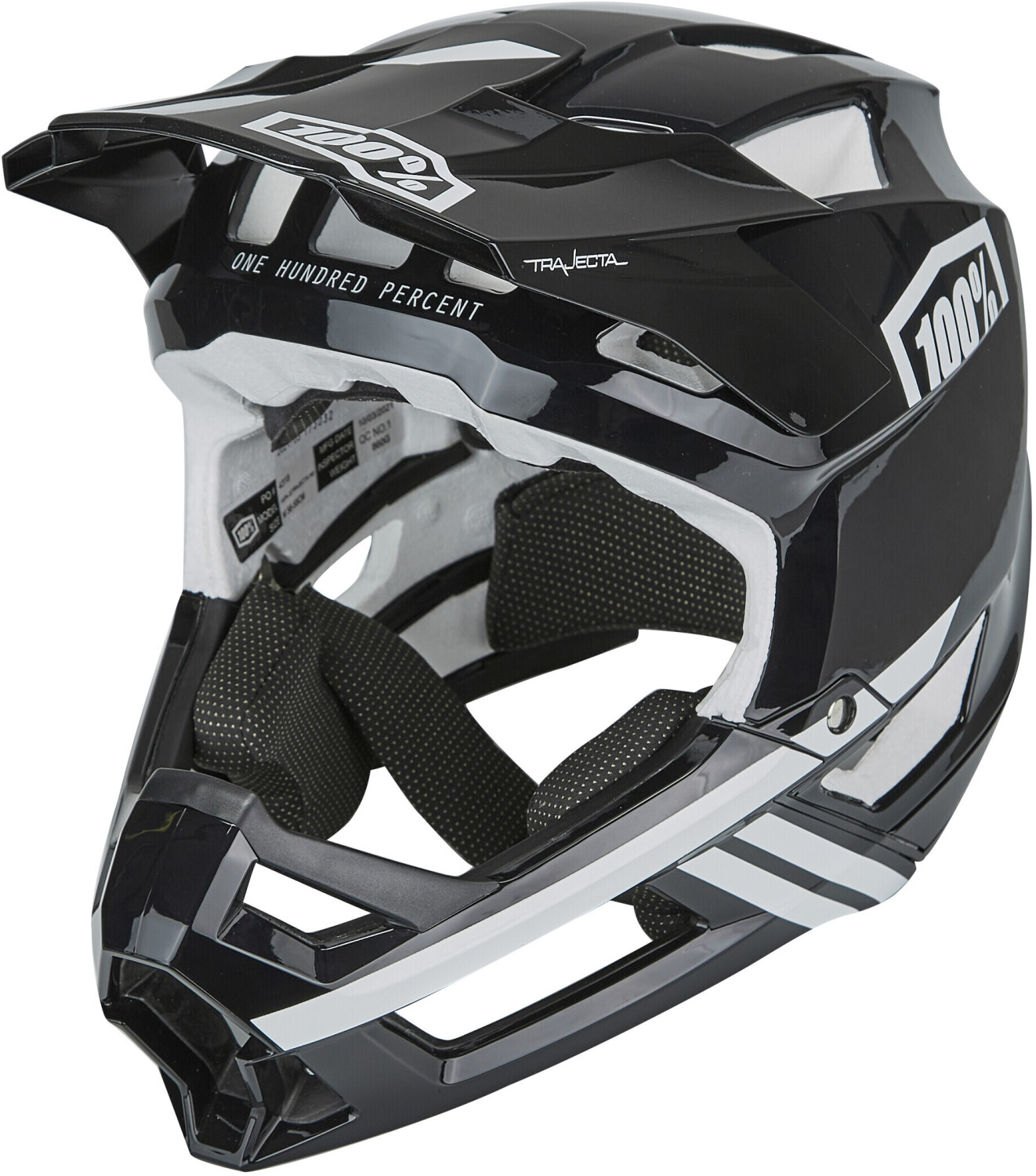 100% Trajecta Helmet black/white