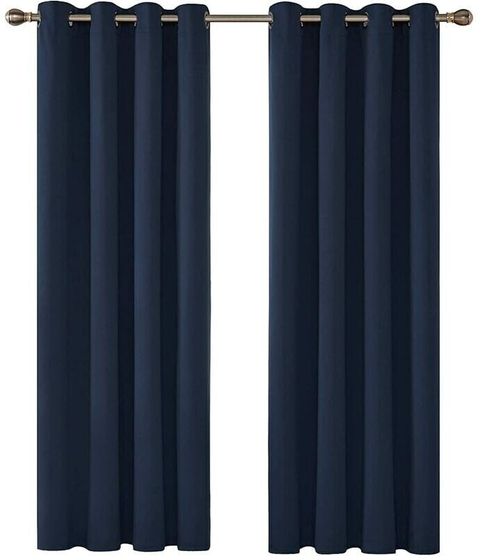 Deconovo Vorhang 2er Set 132x183cm dunkelblau ab 30,17