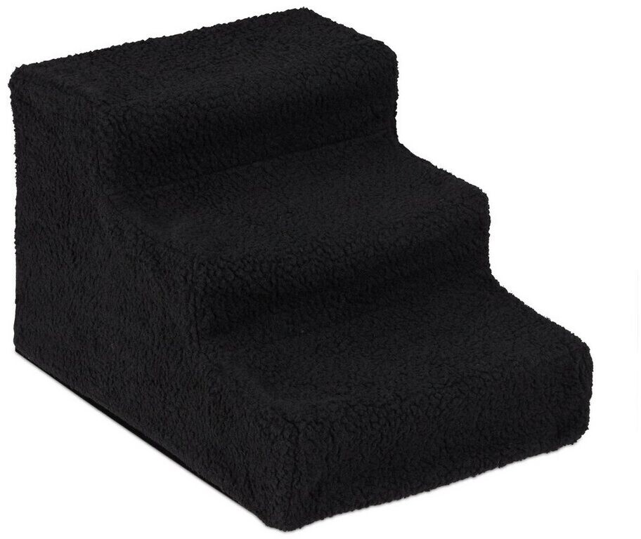 Relaxdays Pet Stairs 3 steps black