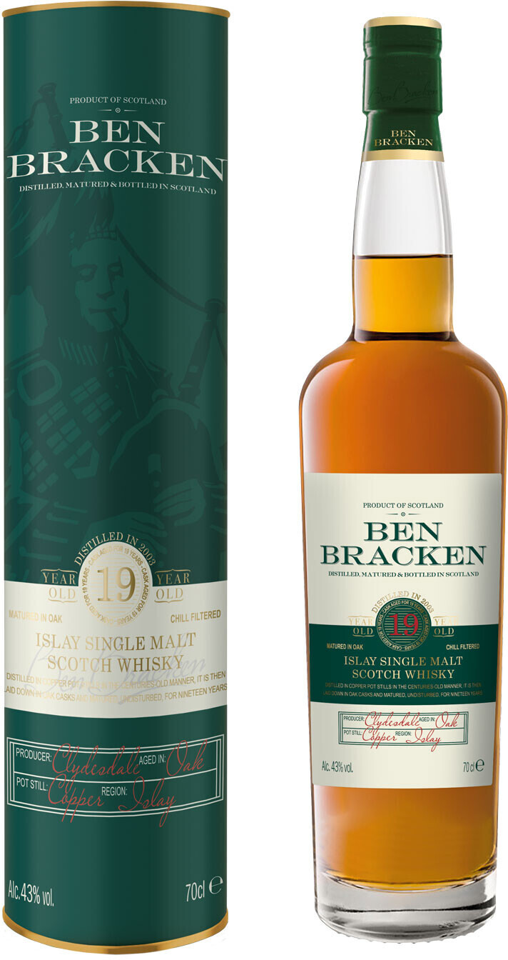 Ben Bracken 19 Jahre Islay Single Malt Scotch Whisky 0,7l 43 ab 39,99 € Preisvergleich bei