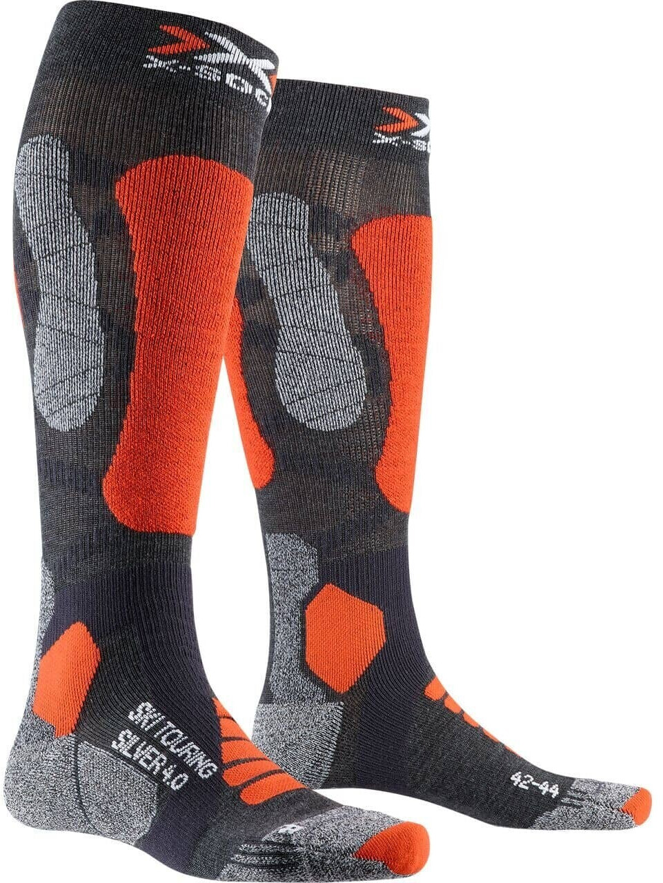 X-Socks Ski Touring Silver 4.0 (WS47W19U) anthracite melange/orange fluo