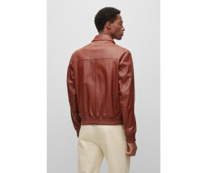 Hugo boss red leather jacket hot sale