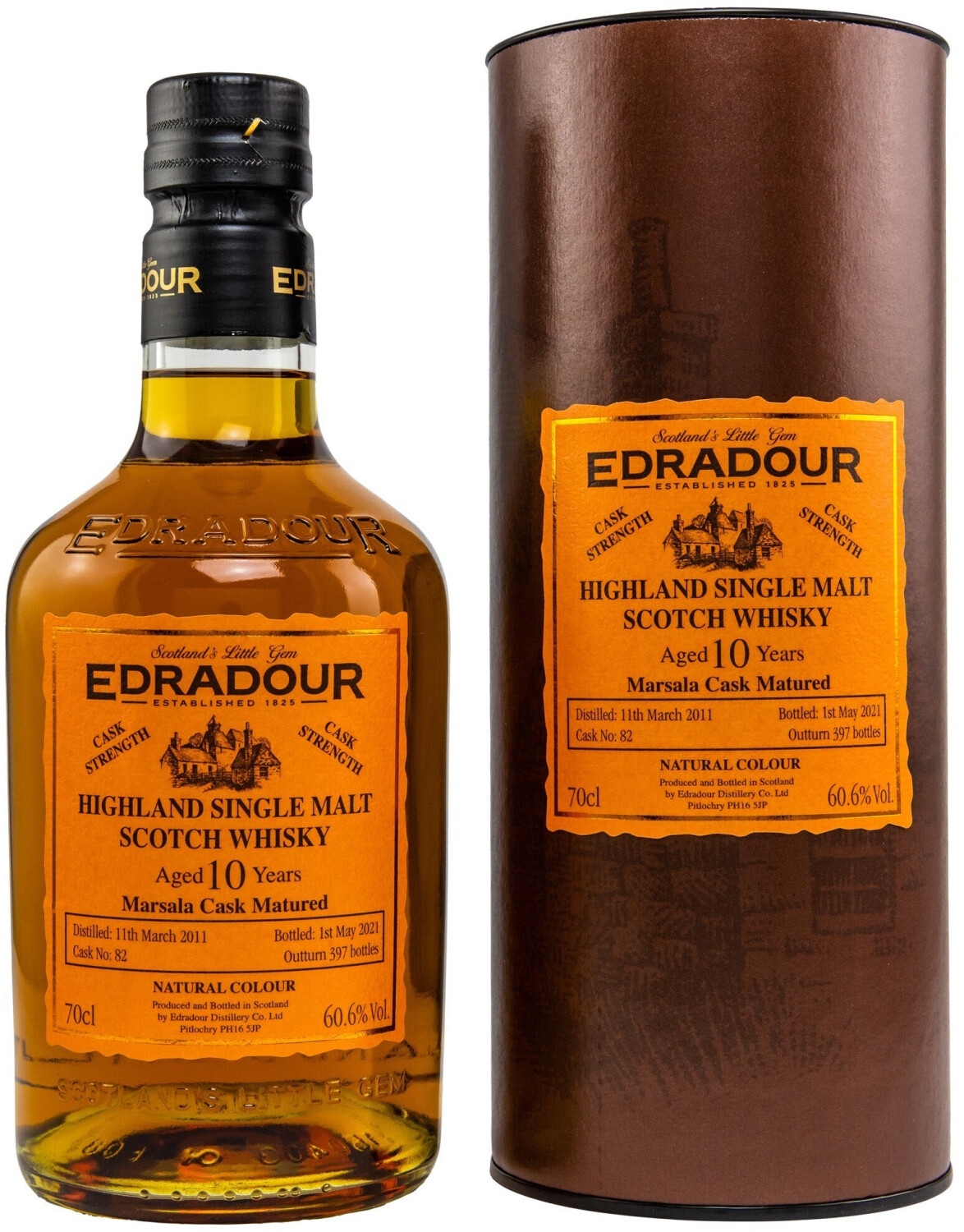 10 Marsala ab Highland 60,6% Scotch 109,90 Edradour Malt bei Single Cask Preisvergleich Whisky Matured 0,7l | € Jahre