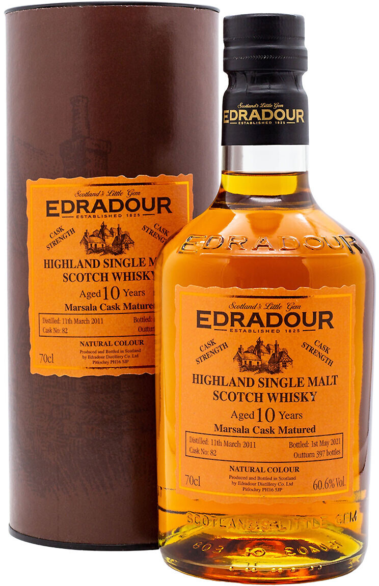 Edradour 10 Jahre Marsala Cask Matured Highland Single Malt Scotch Whisky  0,7l 60,6% ab 109,90 € | Preisvergleich bei
