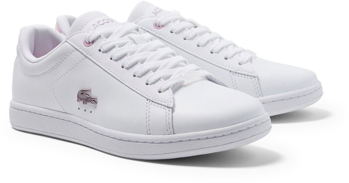 Lacoste white leather sneakers womens discount