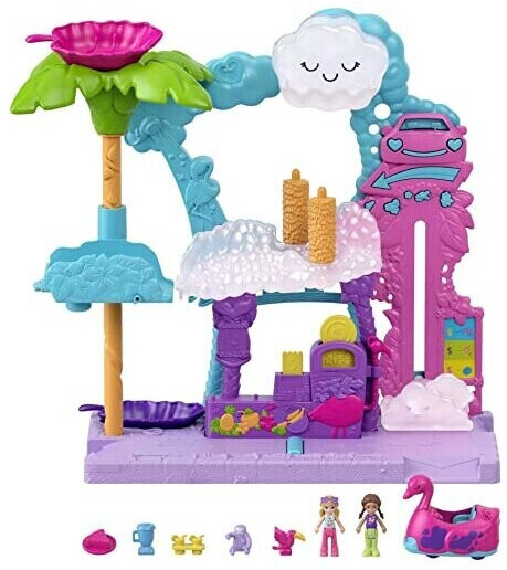 Buy Polly Pocket Pollyville Flamingo Fun Car Wash from 17.86