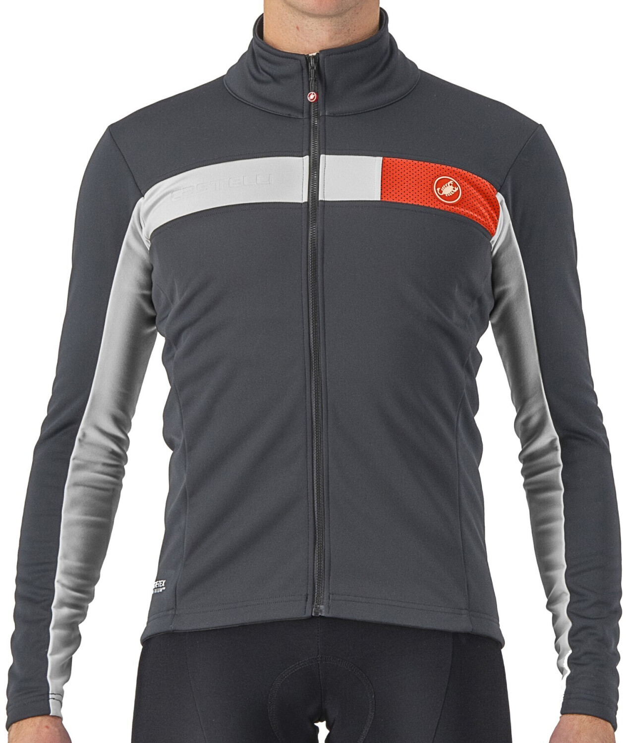 Photos - Cycling Clothing Castelli Mortirolo 6s Jacket dark gray/silver grey 