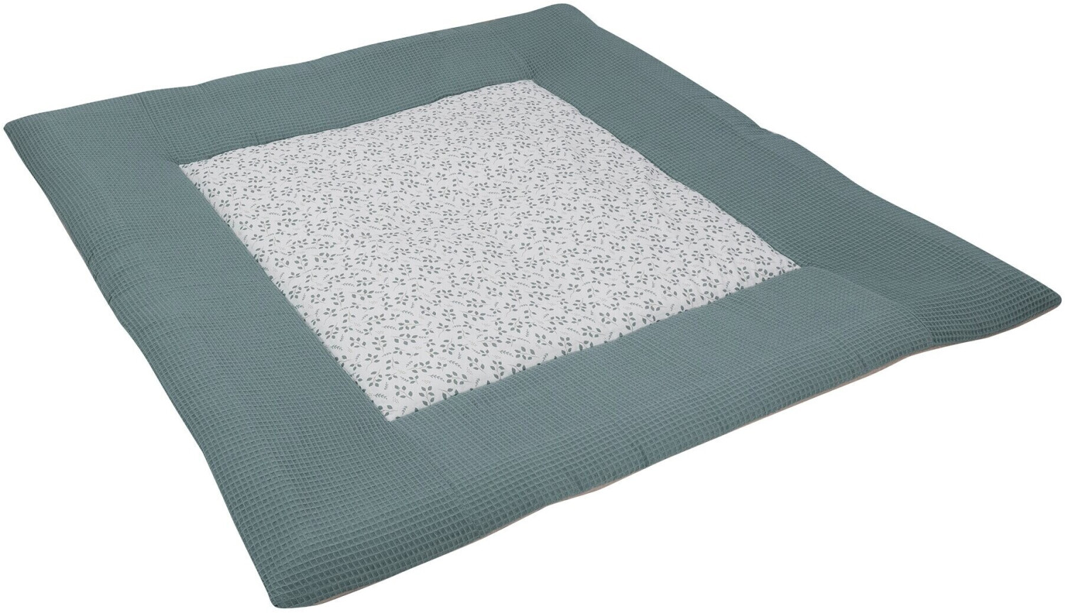 Ullenboom Baby blanket Waffle Piqué Floral Green
