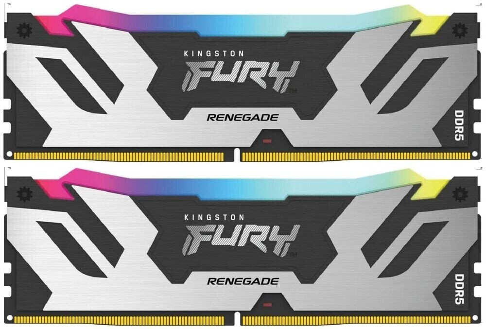 Kingston Fury Renegade White RGB - 2 x 16 Go (32 Go) - DDR5 6000 MHz - CL32  - Mémoire Kingston sur